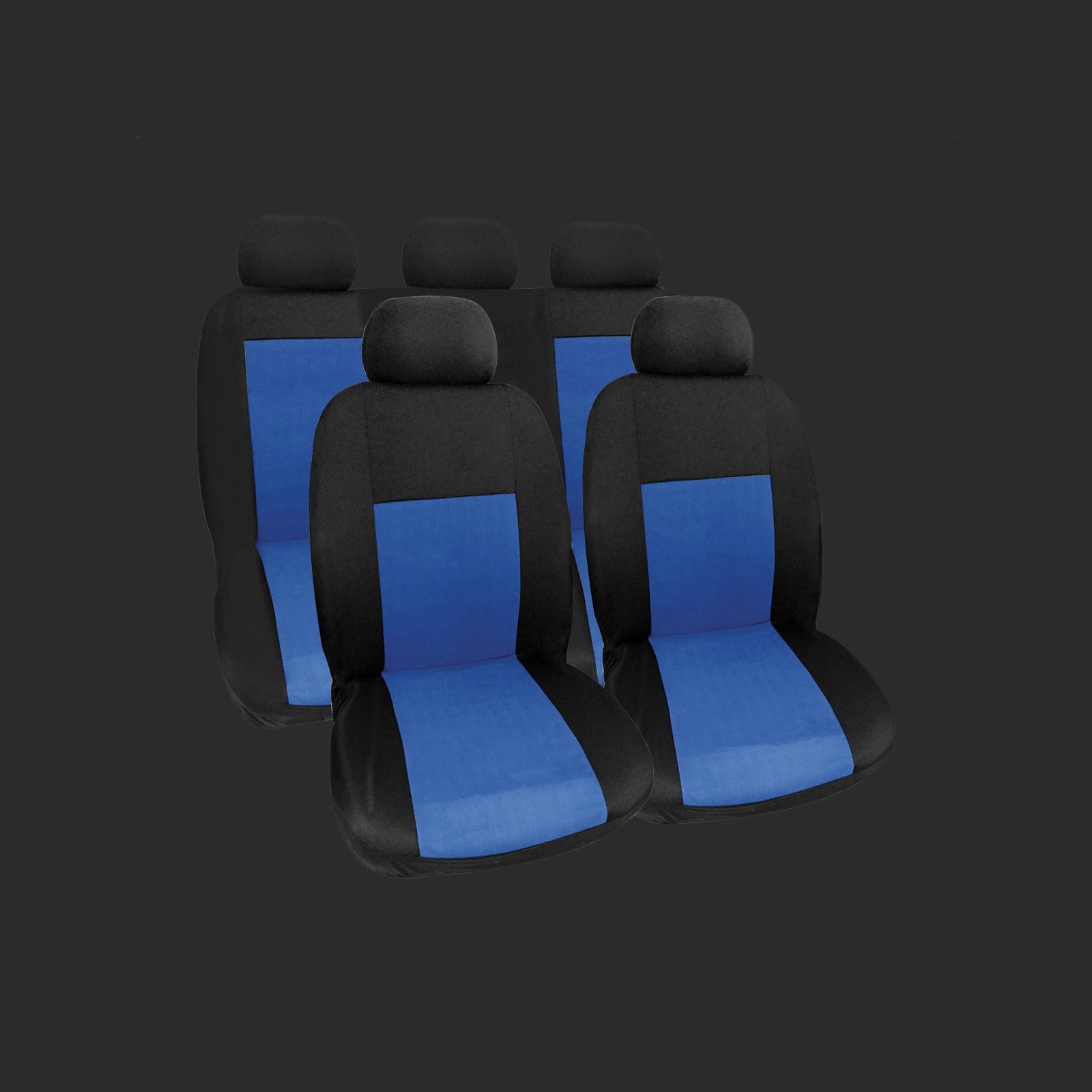 Krawehl Seat Cover - PUERTO RICO - 9PCS - Blue/Black - Καλύμματα Καθισμάτων Αυτοκινήτου - Μπλε/Μαύρο