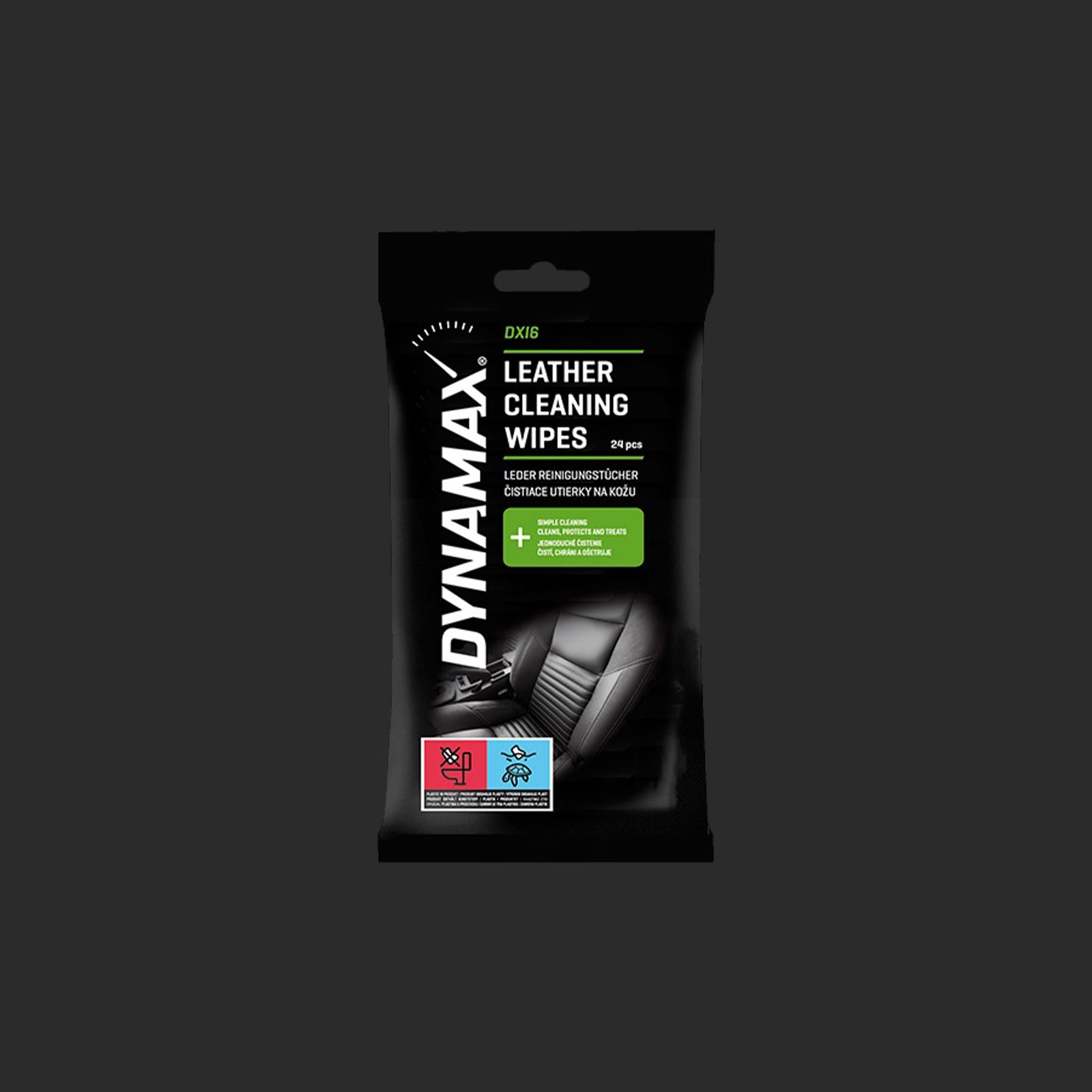 Dynamax Leather Cleaning Wipes DXI6 - Μαντηλάκια Δερμάτινου Εσωτερικού