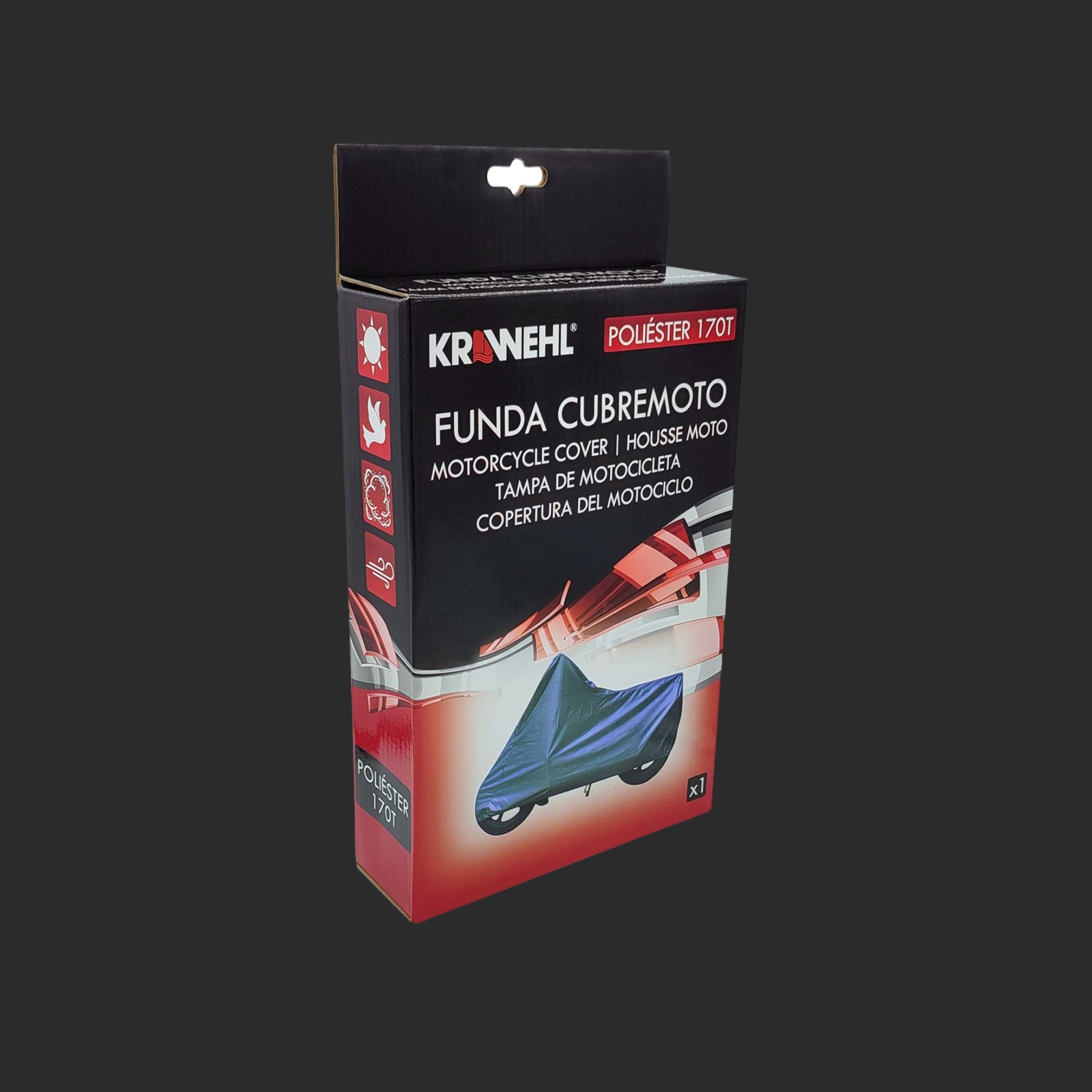 Krawehl Polyester Motorcycle Cover - Προστατευτική Κουκούλα Μοτοσυκλέτας από Πολυεστέρα