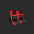 Krawehl Seat Cover - BAHAMAS - 9PCS - Red/Black - Καλύμματα Καθισμάτων Αυτοκινήτου - Κόκκινο/Μαύρο