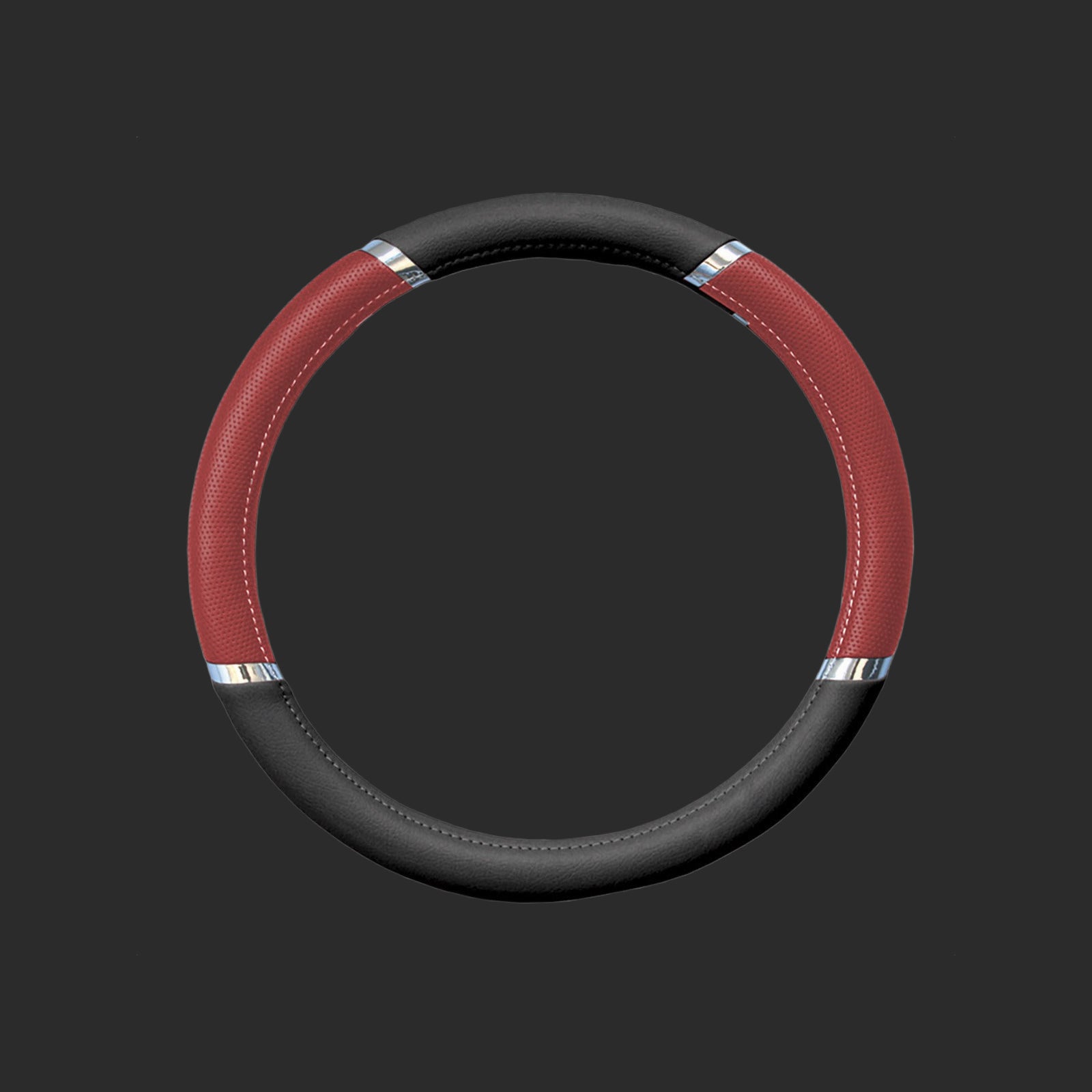 Krawehl Steering Wheel Cover - MERCURIO - Red/Black - Κάλυμμα Τιμονιού - Κόκκινο/Μαύρο