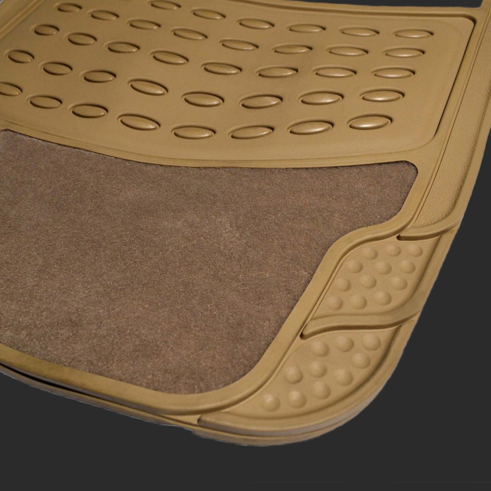 Krawehl PVC/Carpet Mat - PARIS - Beige - Πατάκια Αυτοκινήτου PVC/Μοκέτα - Μπεζ