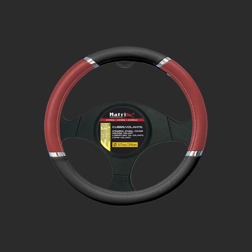 Krawehl Steering Wheel Cover - MERCURIO - Red/Black - Κάλυμμα Τιμονιού - Κόκκινο/Μαύρο