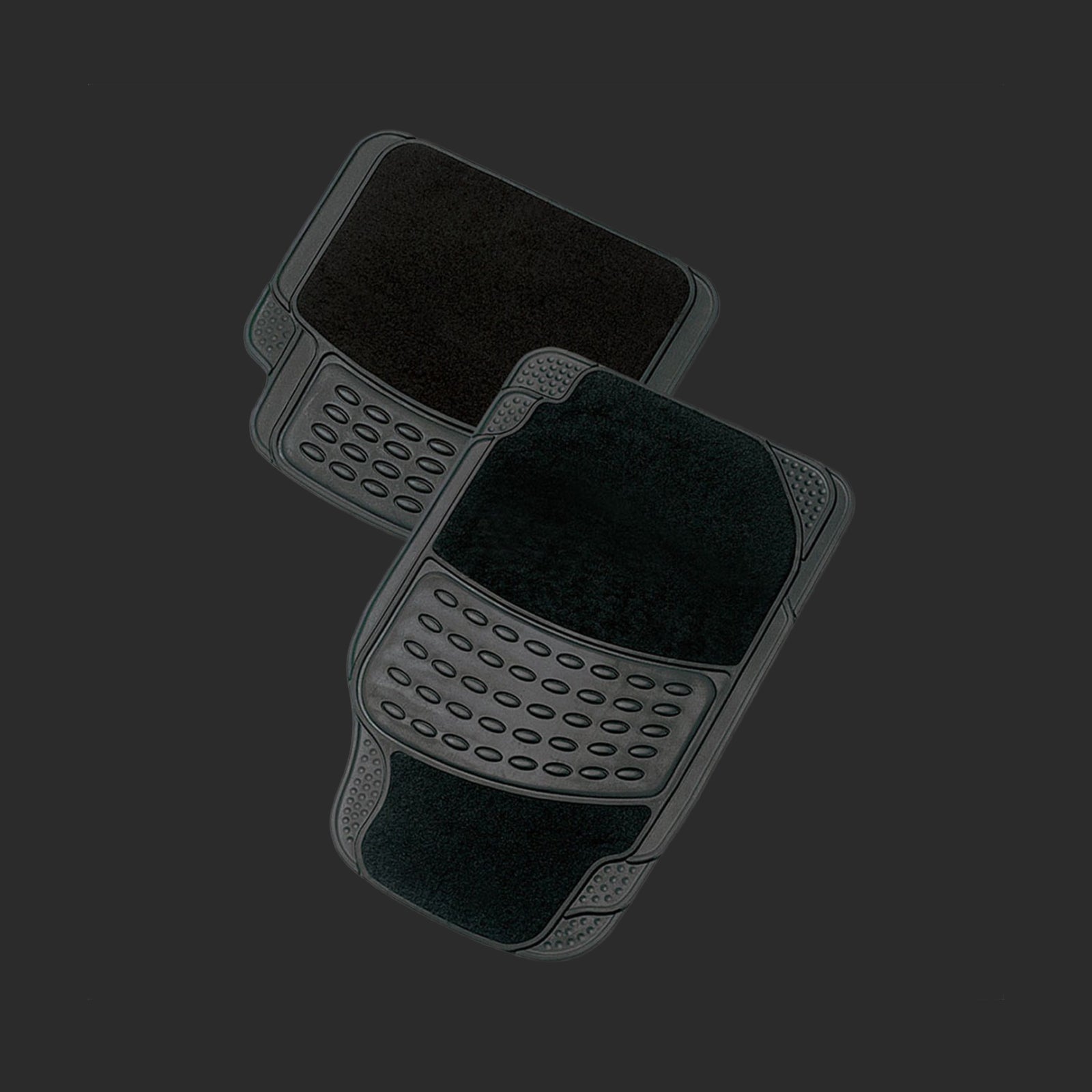 Krawehl PVC/Carpet Mat - PARIS - Black - Πατάκια Αυτοκινήτου PVC/Μοκέτα - Μαύρο