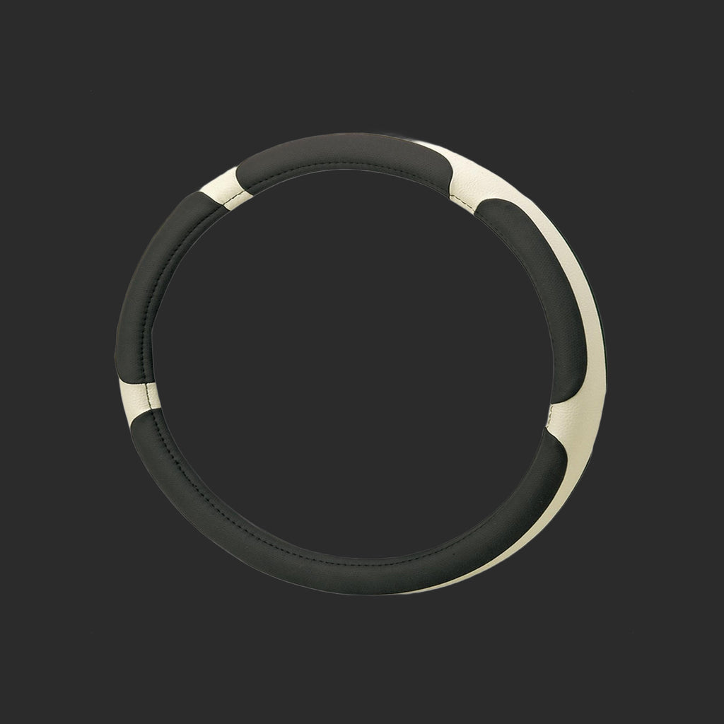 Krawehl Steering Wheel Cover - TRITON - Black/Beige - Κάλυμμα Τιμονιού - Μαύρο/Μπεζ