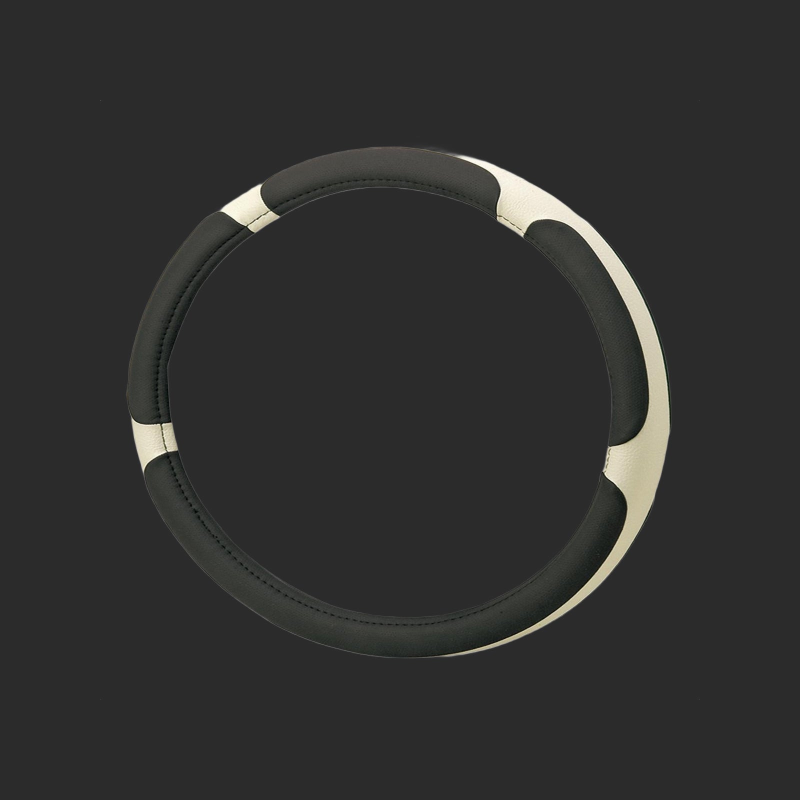 Krawehl Steering Wheel Cover - TRITON - Black/Beige - Κάλυμμα Τιμονιού - Μαύρο/Μπεζ