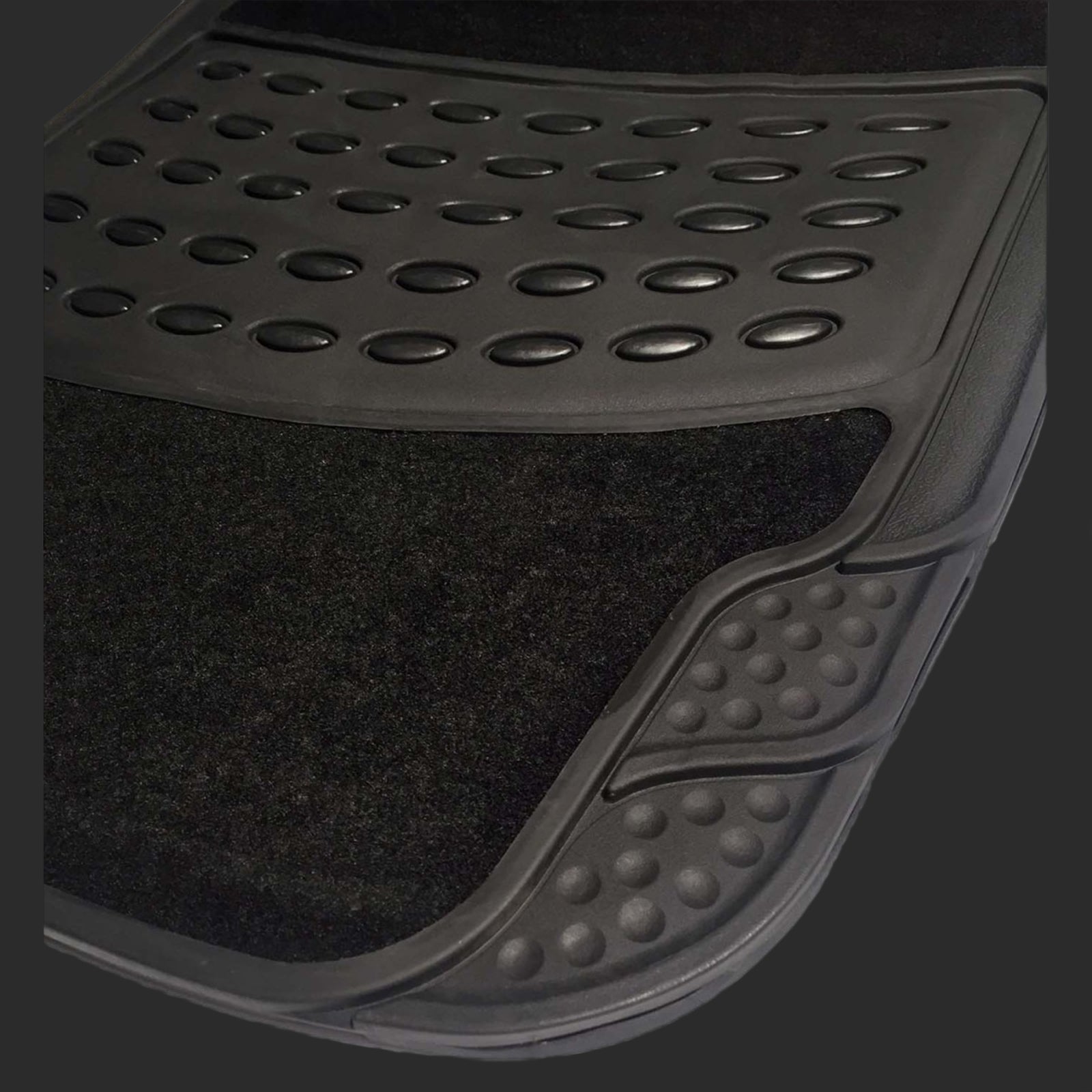 Krawehl PVC/Carpet Mat - PARIS - Black - Πατάκια Αυτοκινήτου PVC/Μοκέτα - Μαύρο