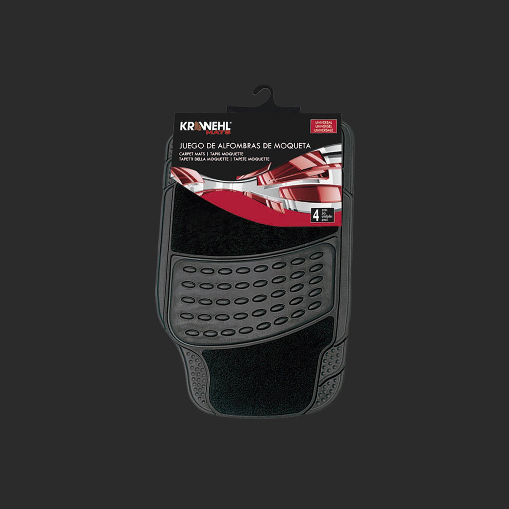 Krawehl PVC/Carpet Mat - PARIS - Black - Πατάκια Αυτοκινήτου PVC/Μοκέτα - Μαύρο