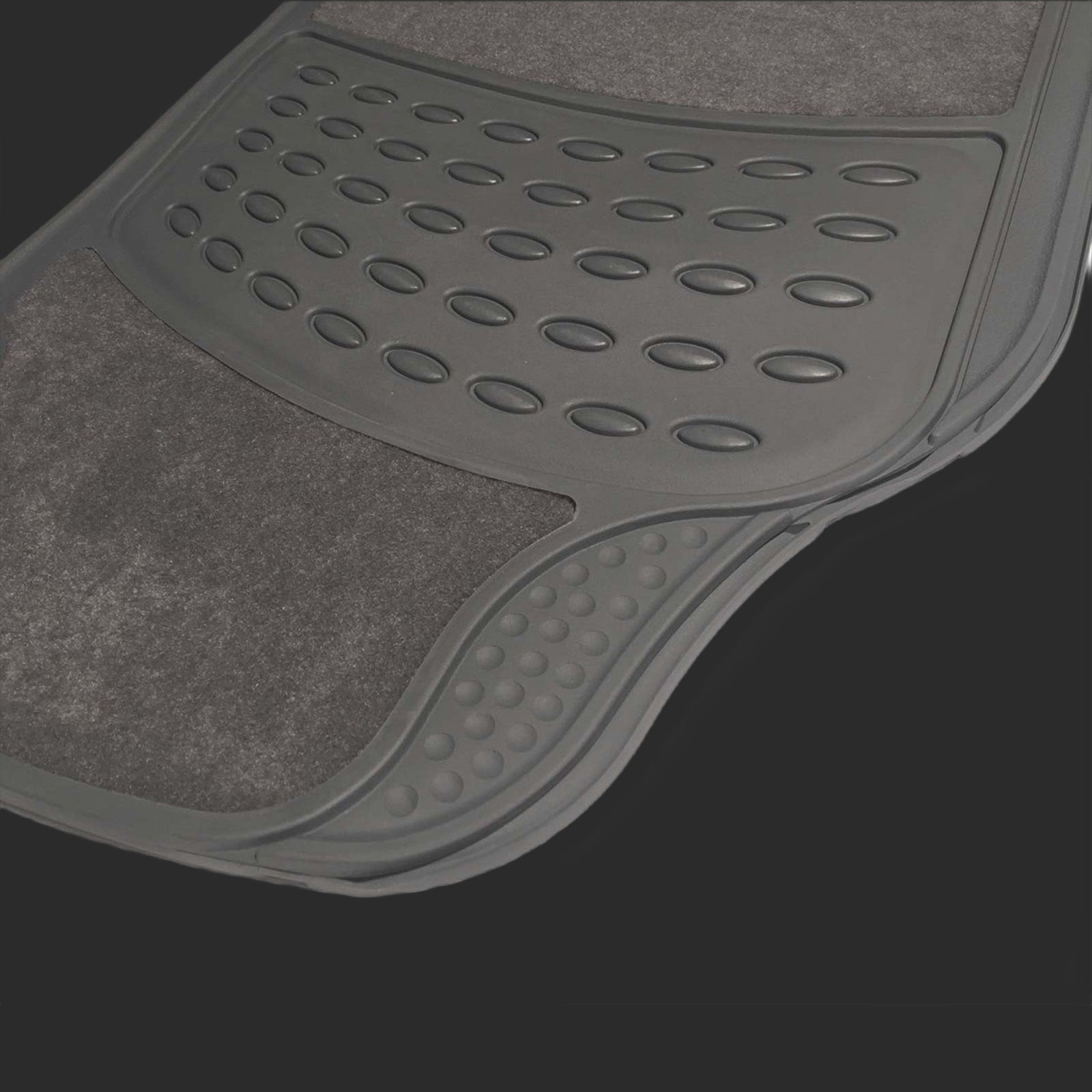 Krawehl PVC/Carpet Mat - PARIS - Gray - Πατάκια Αυτοκινήτου PVC/Μοκέτα - Γκρι