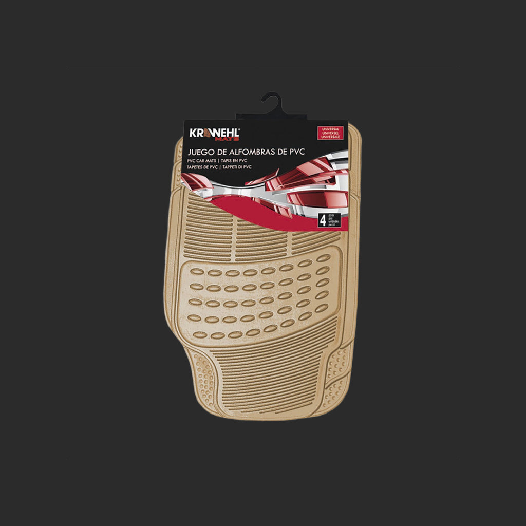 Krawehl PVC Car Mats Alaska - Beige - Πατάκια Αυτοκινήτου PVC Alaska - Μπεζ