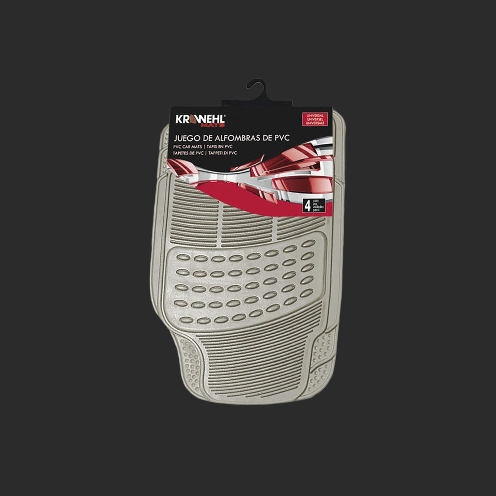 Krawehl PVC Car Mats Alaska - Gray - Πατάκια Αυτοκινήτου PVC Alaska - Γκρι