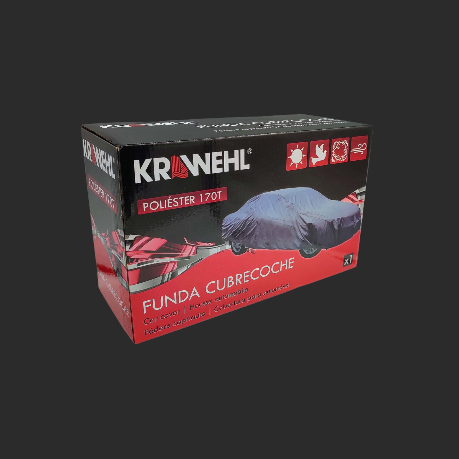 Krawehl Polyester Car Cover - Προστατευτική Κουκούλα Αυτοκινήτου από Πολυεστέρα
