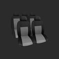 Krawehl Seat Cover - PUERTO RICO - 9PCS - Grey/Black - Καλύμματα Καθισμάτων Αυτοκινήτου - Γκρι/Μαύρο